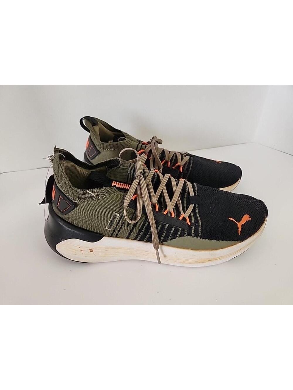 PUMA Softride Men's Green/Black/Orange Athletic Shoes Size 8